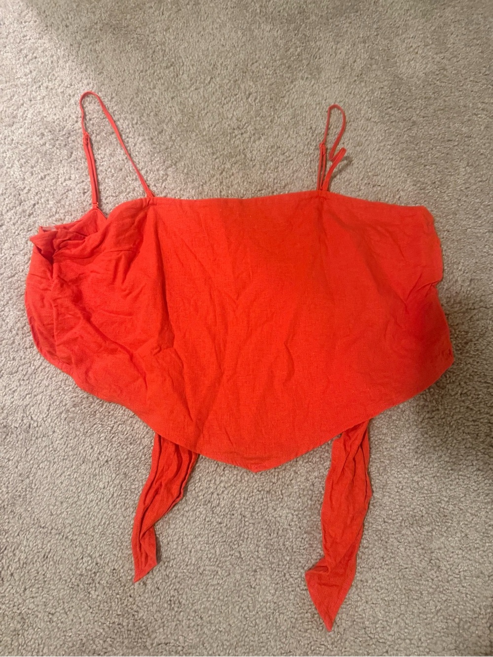 a new day Orange-Red Tie-Back Camisole
